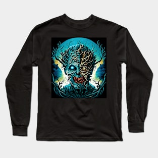 "Psychedelic Haunts: Unique and Colorful Halloween Horrors" Long Sleeve T-Shirt